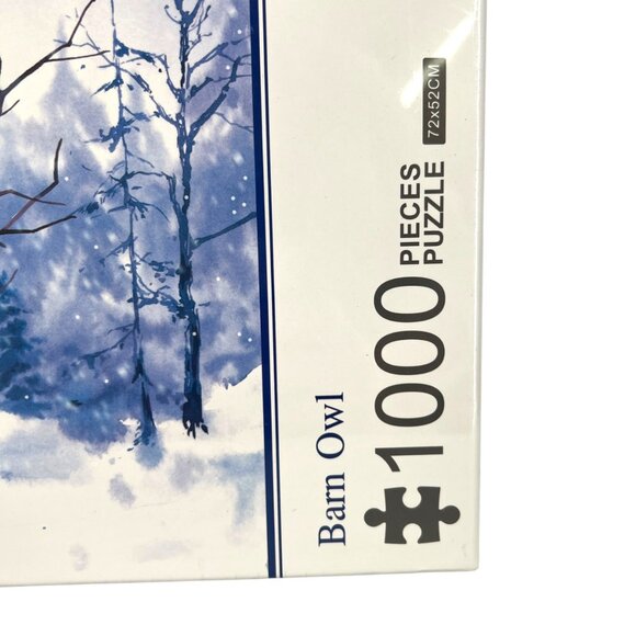 hNCL Barn Owl Winter Snow 1000 Piece Puzzle Age 10+ NIB - Picture 3 of 11